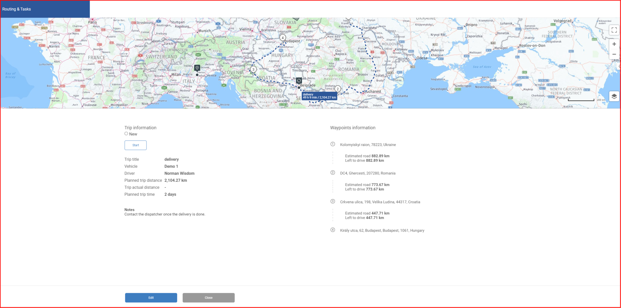 Trip management – FMS documentation