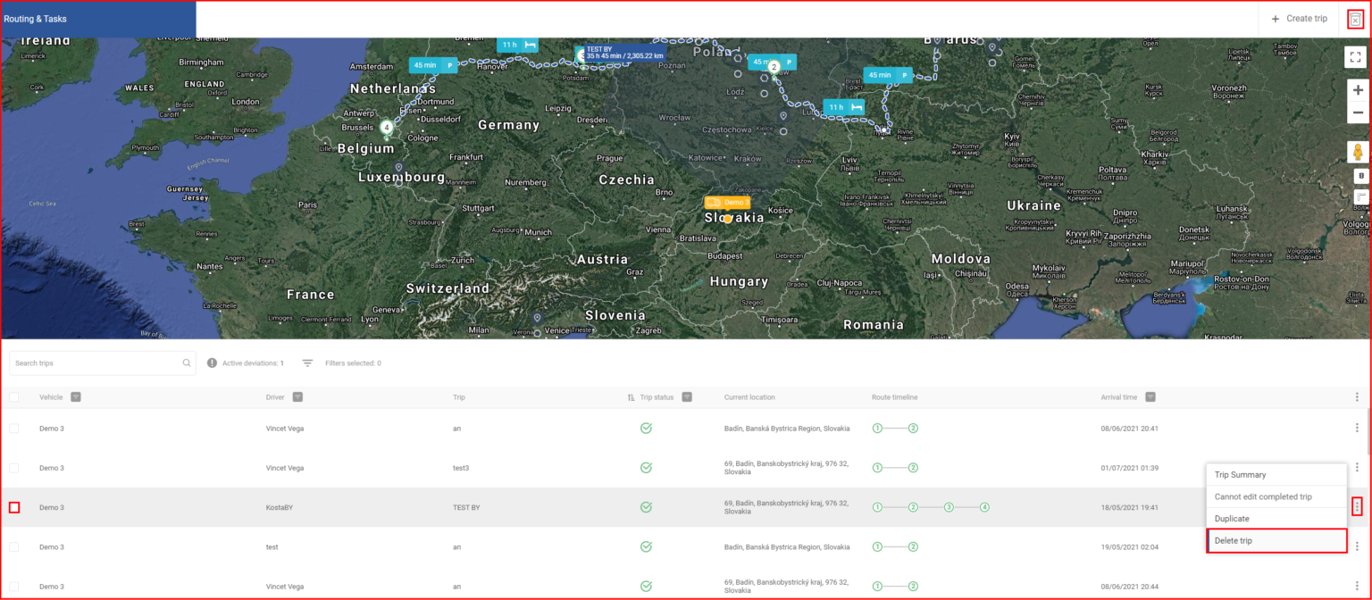 Trip management – FMS documentation